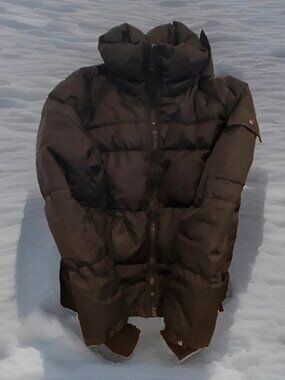 S13 Boys Black Hooded Down Insulated Puffer Jacket Full Zip Pockets M
